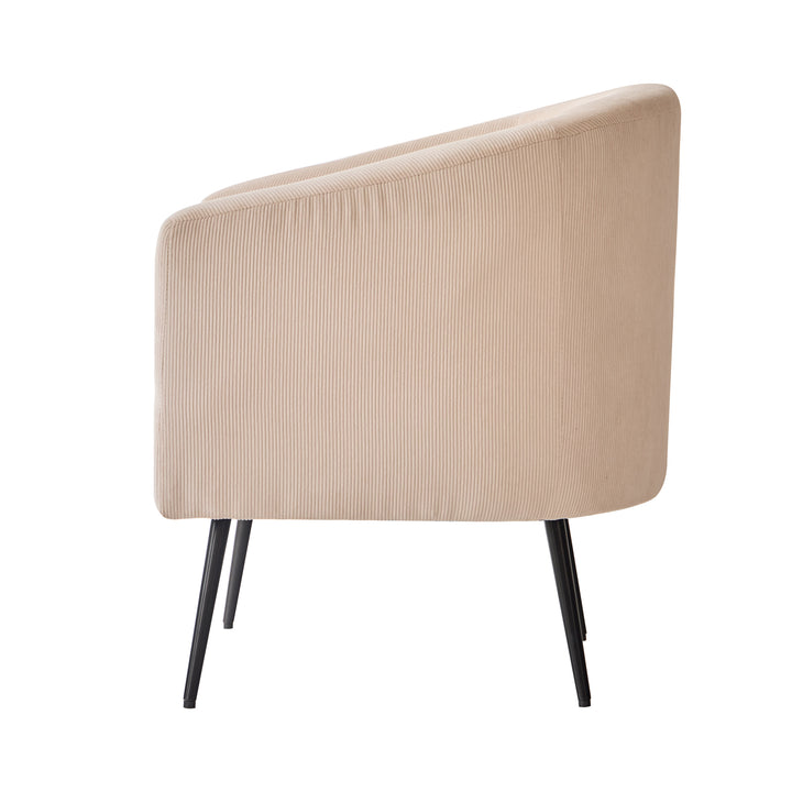KIRUNA metal- og fløjlsbøjle beige loungestol