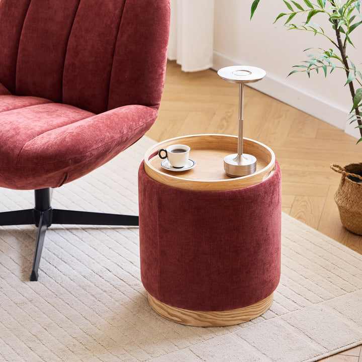 KEMI Terrakottastofpuf med opbevaring