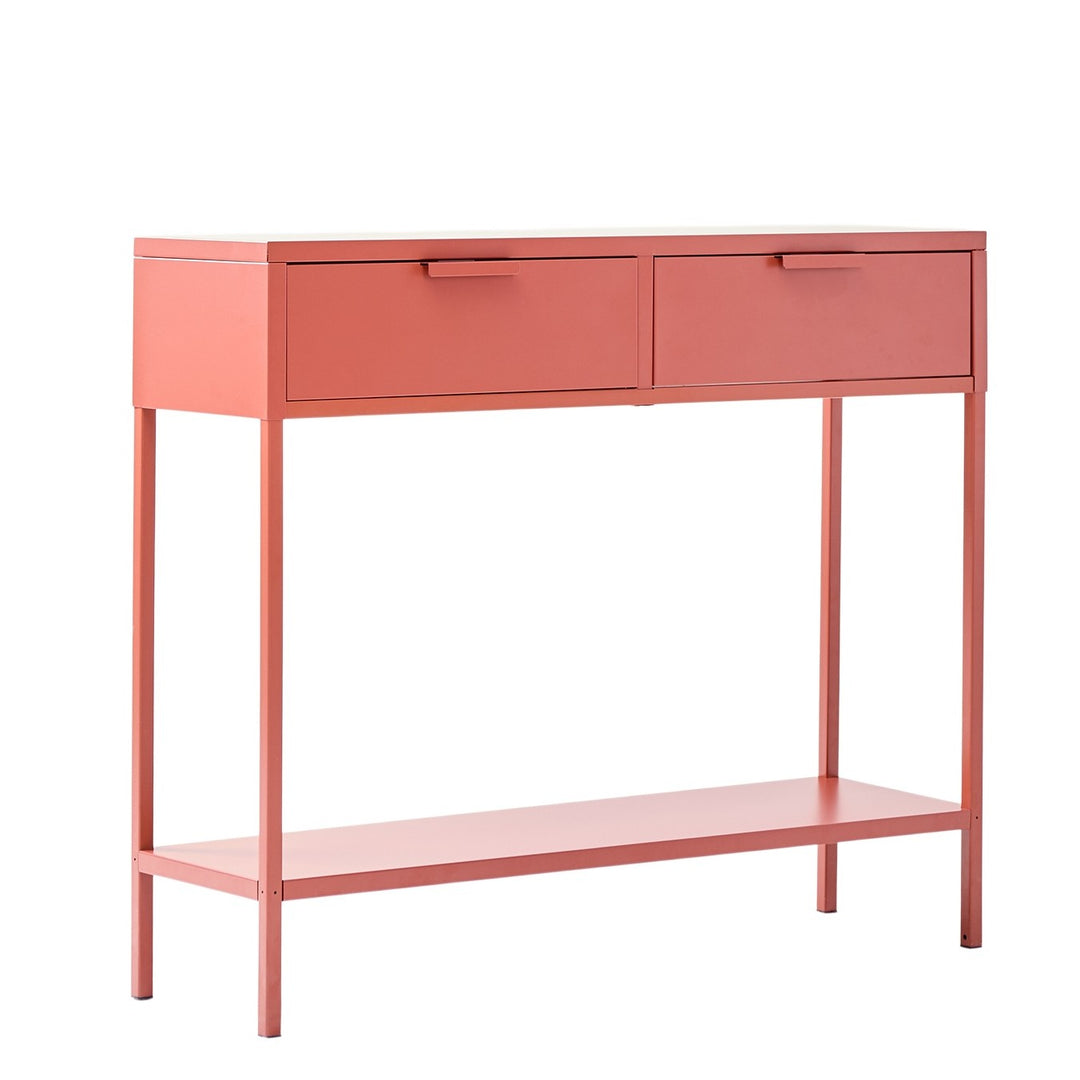 KUHMO konsolbord med 2 skuffer – Terracotta