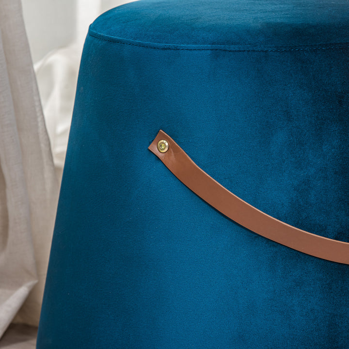 FUJI Blå Velour med Rebpuf