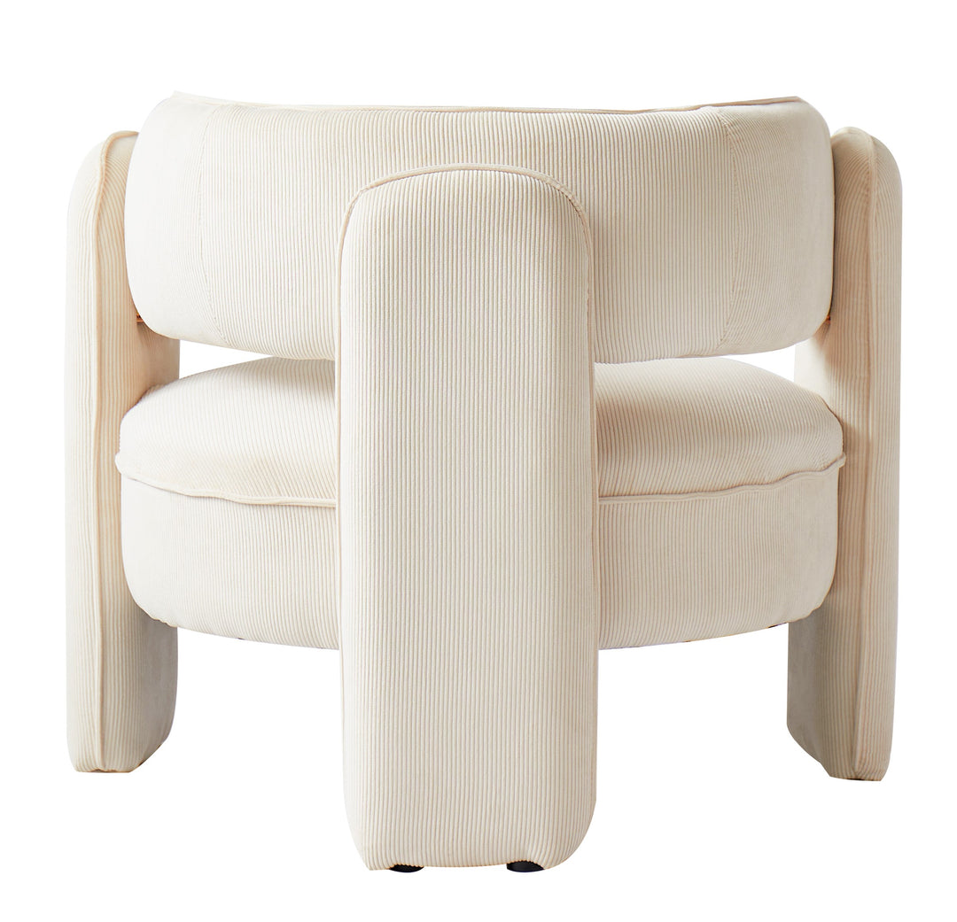 BANGUI Beige fløjlsstol
