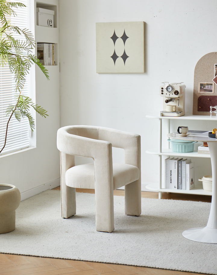 ARUSHA Beige fløjlsbøjlestol