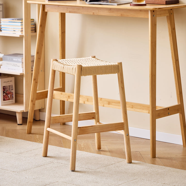 SALTA barstol i træ og reb – skandinavisk design med naturlig charme