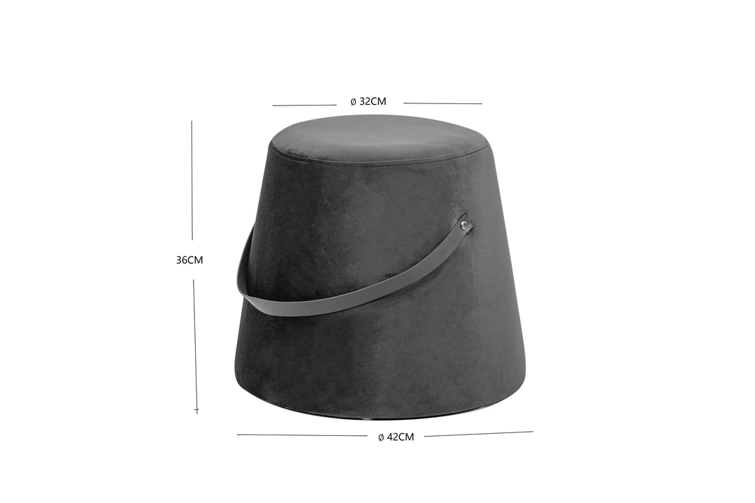 FUJI Hvid Bouclé med rebpuf