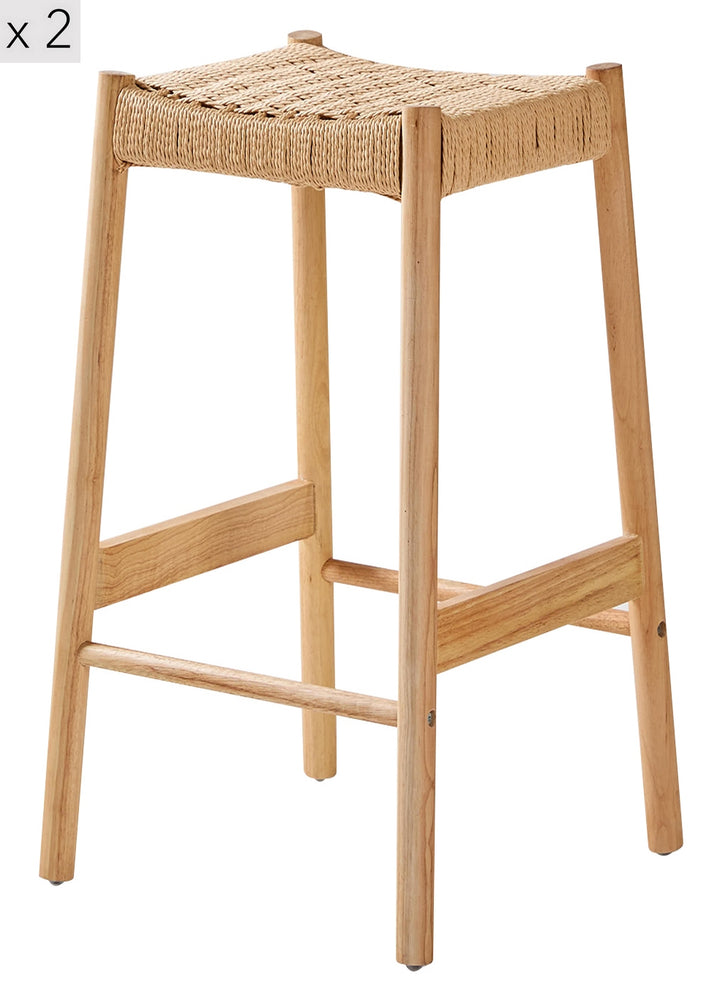SALTA barstol i træ og reb – skandinavisk design med naturlig charme
