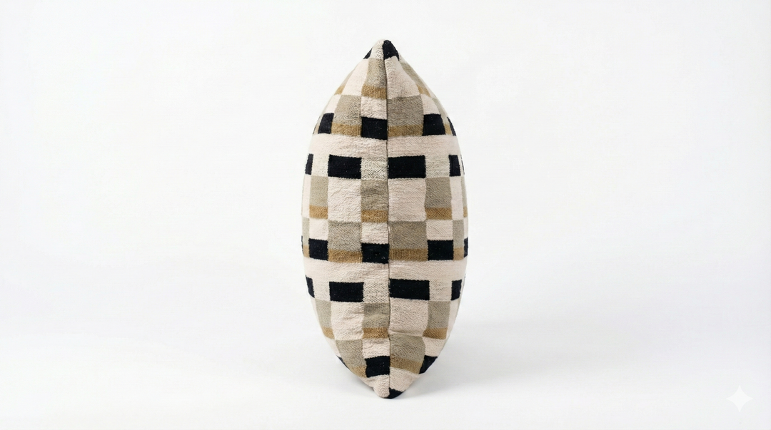 ANDOYA Beige fløjlsbomuldspude 45 x 45 cm