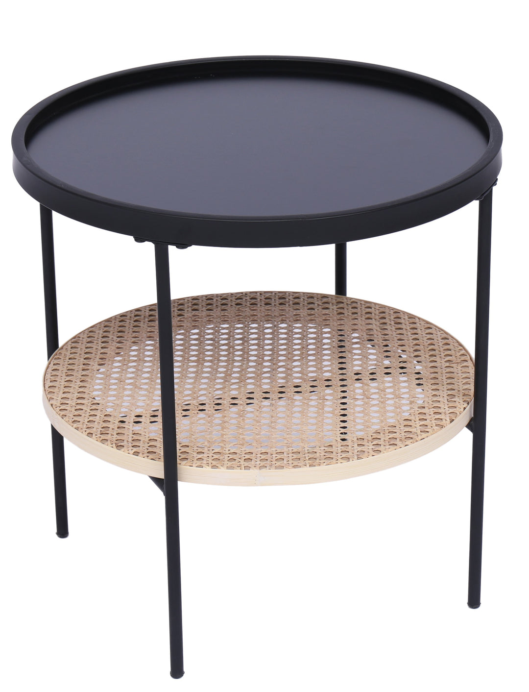 KIRYUMERE metal sidebord med rattanopbevaring