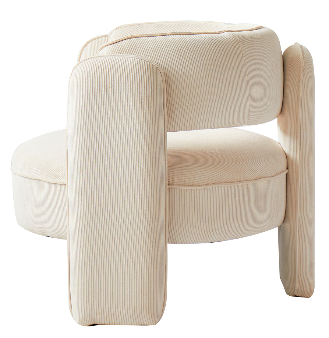 BANGUI Beige fløjlsstol
