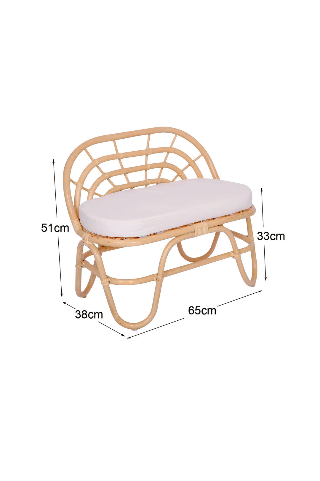SORONG Rattan Baby Højstol Beige