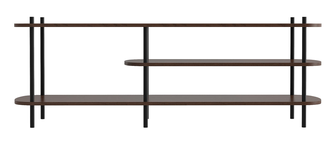 COLEMAN TV-bord i metal og brunt træ