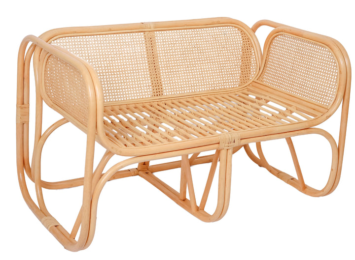 SOFAMOROTAI OROTAI 3-personers sofa i naturlig rattan og beige stof