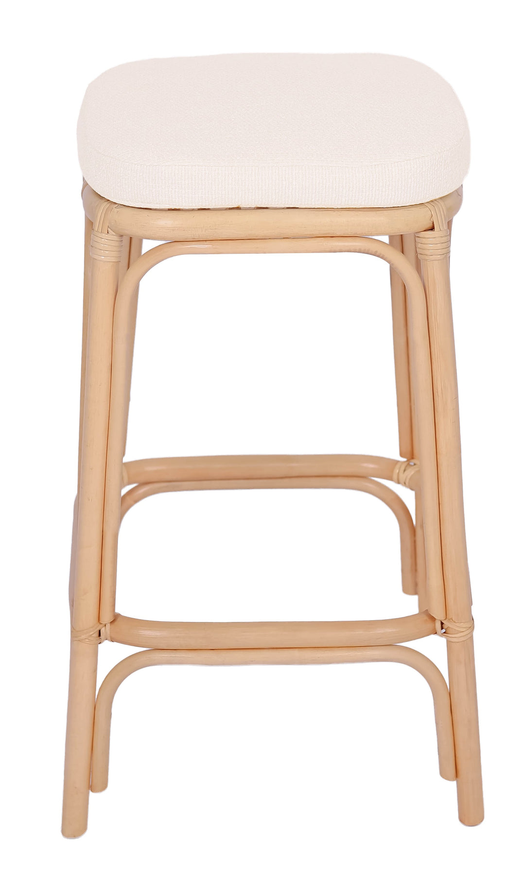 OBIRA Sæt med 2 barstole i beige, naturlig rattan