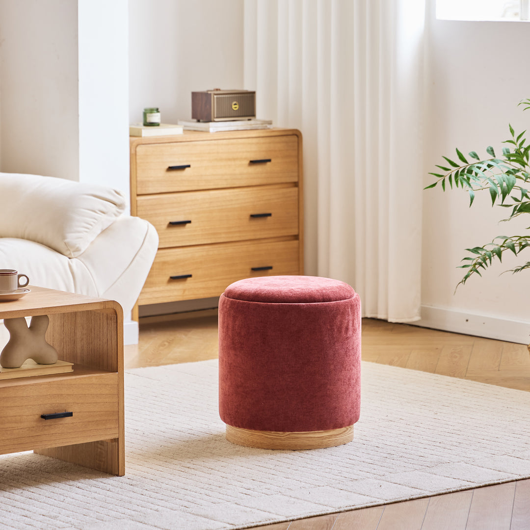 KEMI Terrakottastofpuf med opbevaring