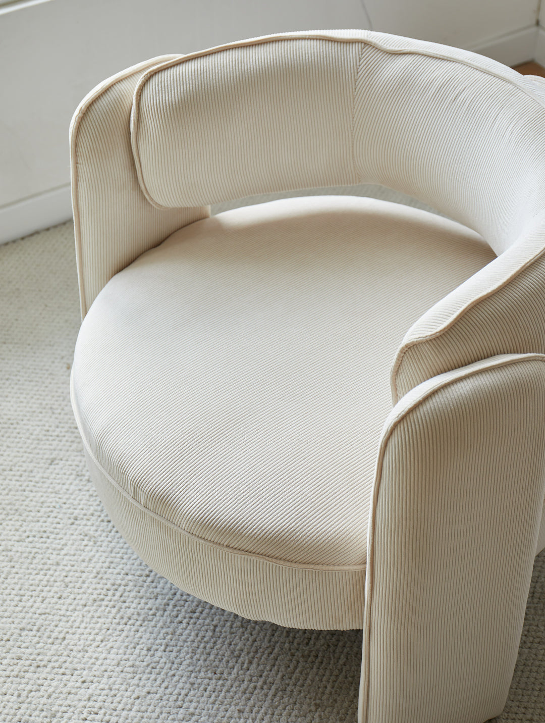 BANGUI Beige fløjlsstol
