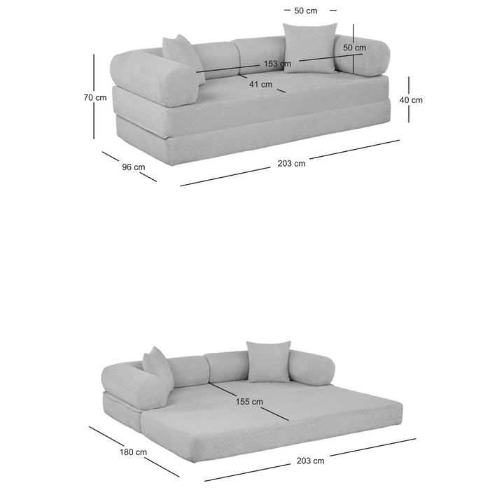 SARIA 3-personers sovesofa – Terracotta