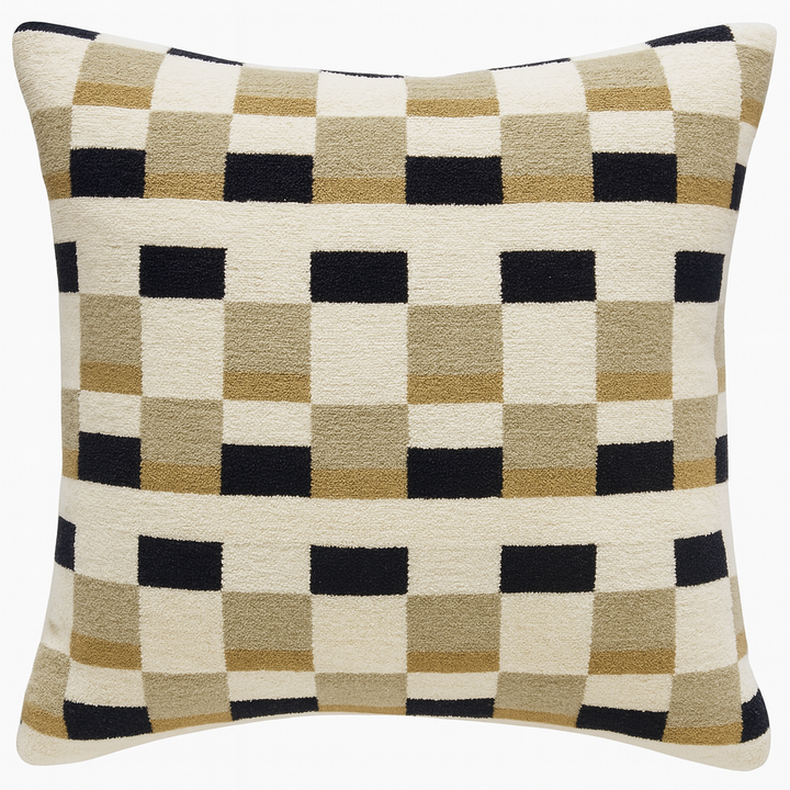 ANDOYA Beige fløjlsbomuldspude 45 x 45 cm