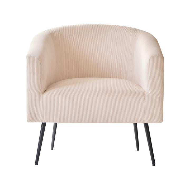 KIRUNA metal- og fløjlsbøjle beige loungestol
