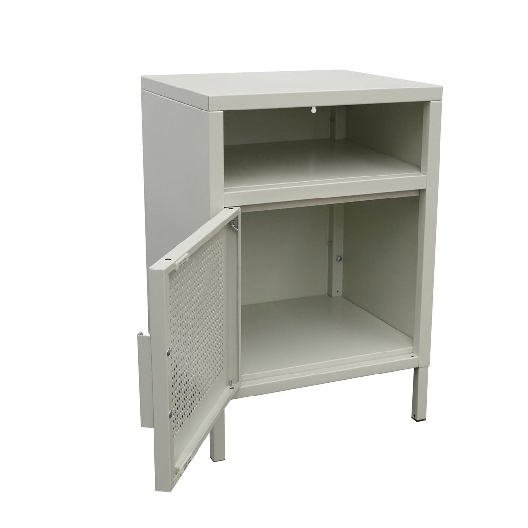 BODEN Natbord i metal med 1 dør, beige