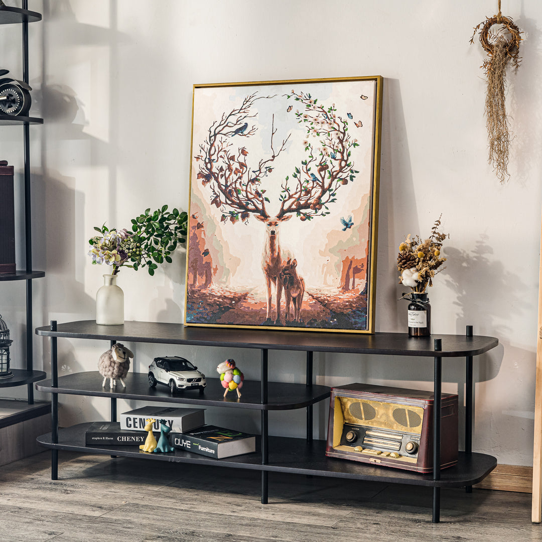 COLEMAN TV-bord i metal og sort træ
