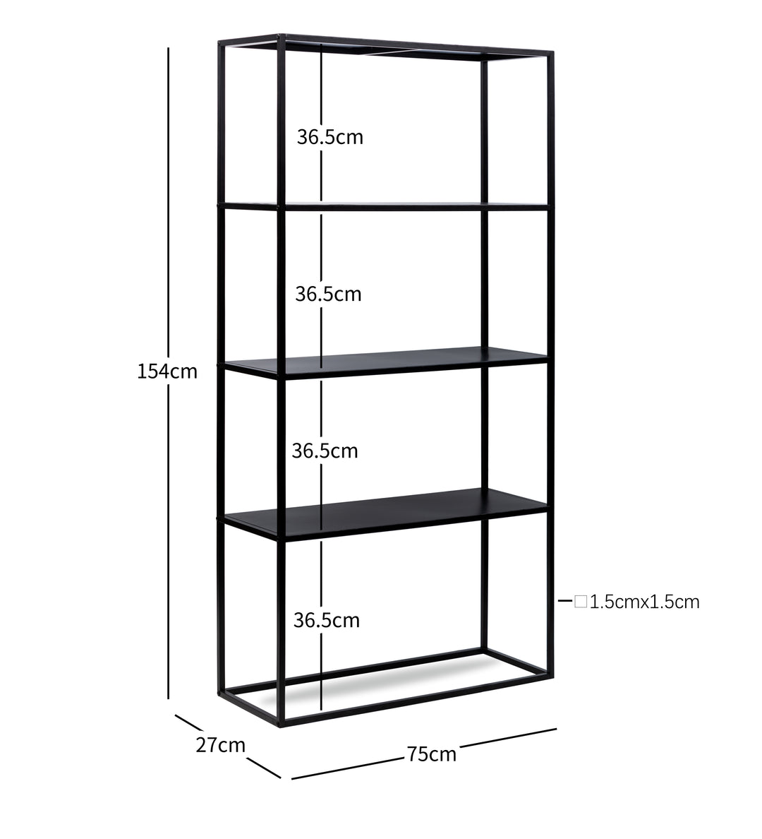 ARNE 4-lags sort metalreol