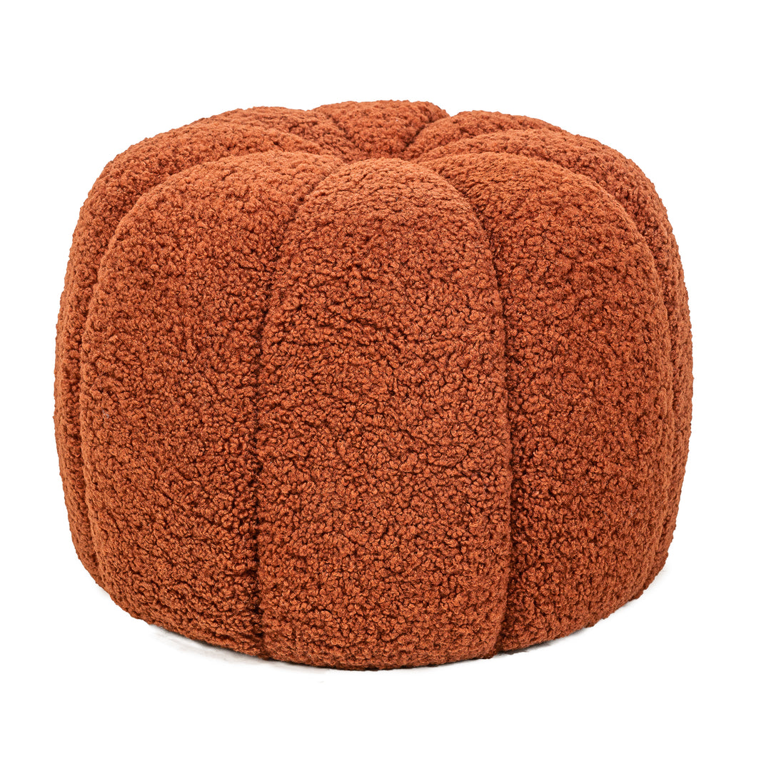 FJORD Terracotta Bouclé med striber puf