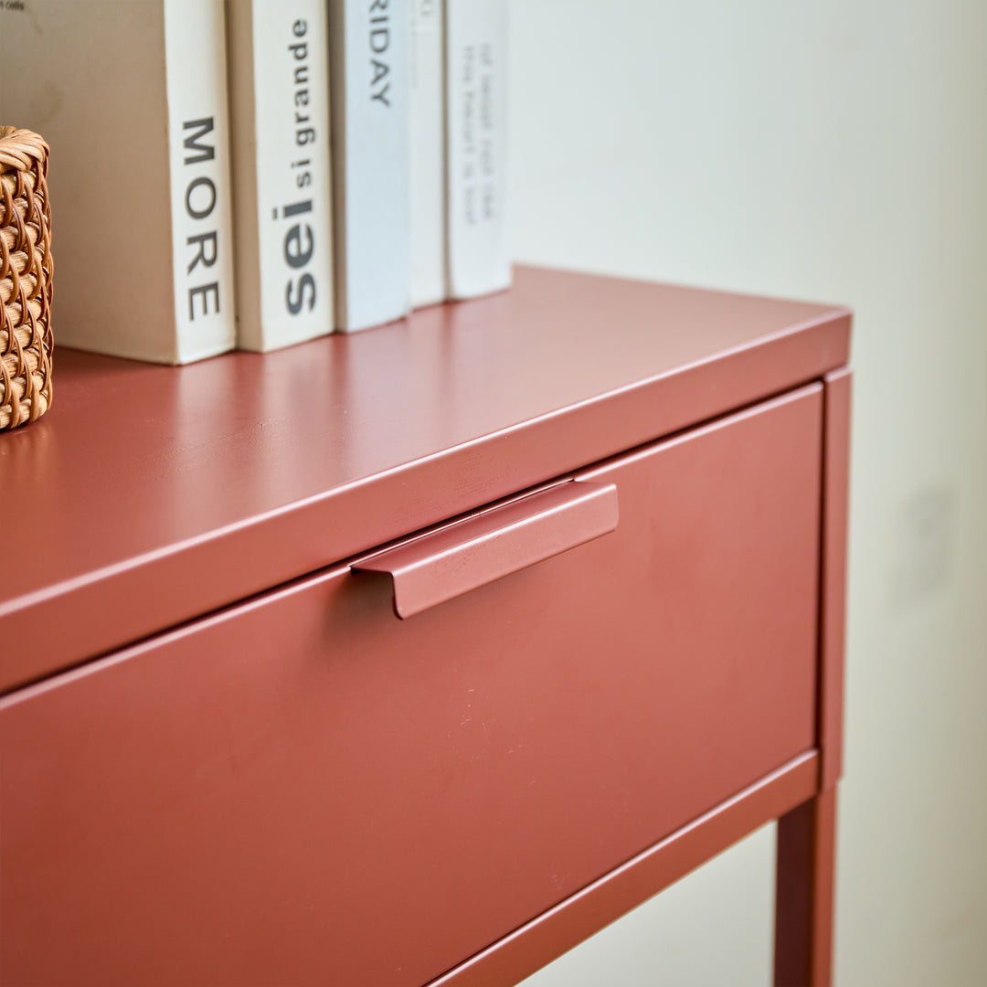 KUHMO konsolbord med 2 skuffer – Terracotta