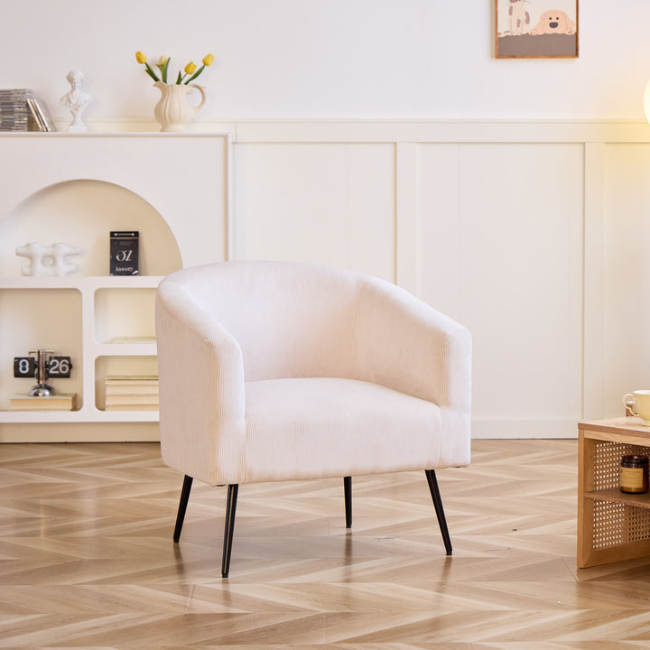 KIRUNA metal- og fløjlsbøjle beige loungestol
