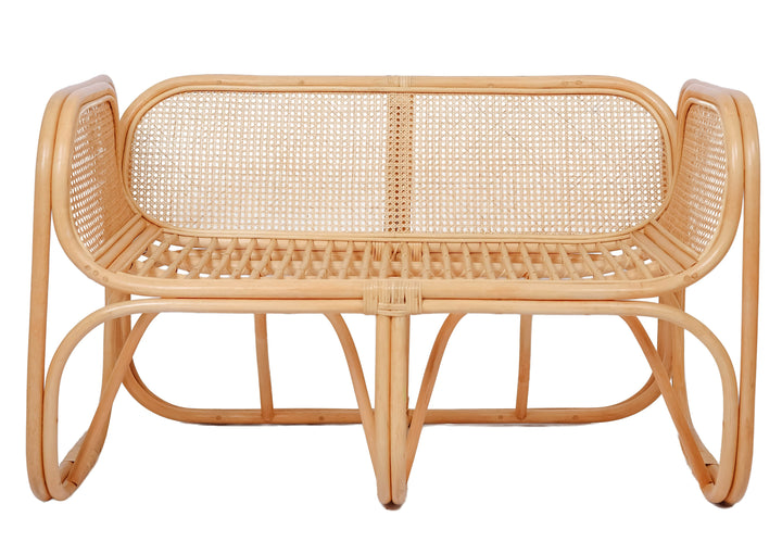 SOFAMOROTAI OROTAI 3-personers sofa i naturlig rattan og beige stof