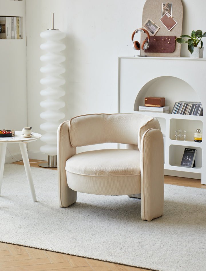 BANGUI Beige fløjlsstol