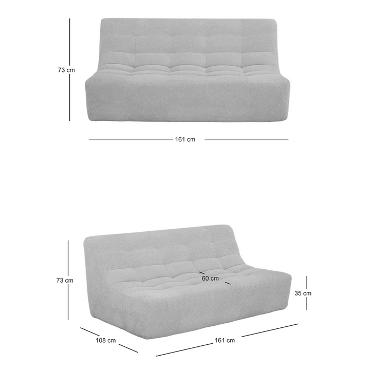 LAGOS 2-personers sofa – Terracotta