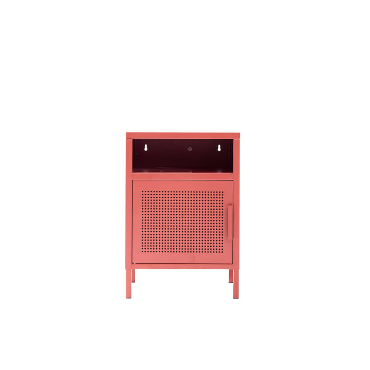 BODEN Natbord i metal med 1 dør, terrakotta