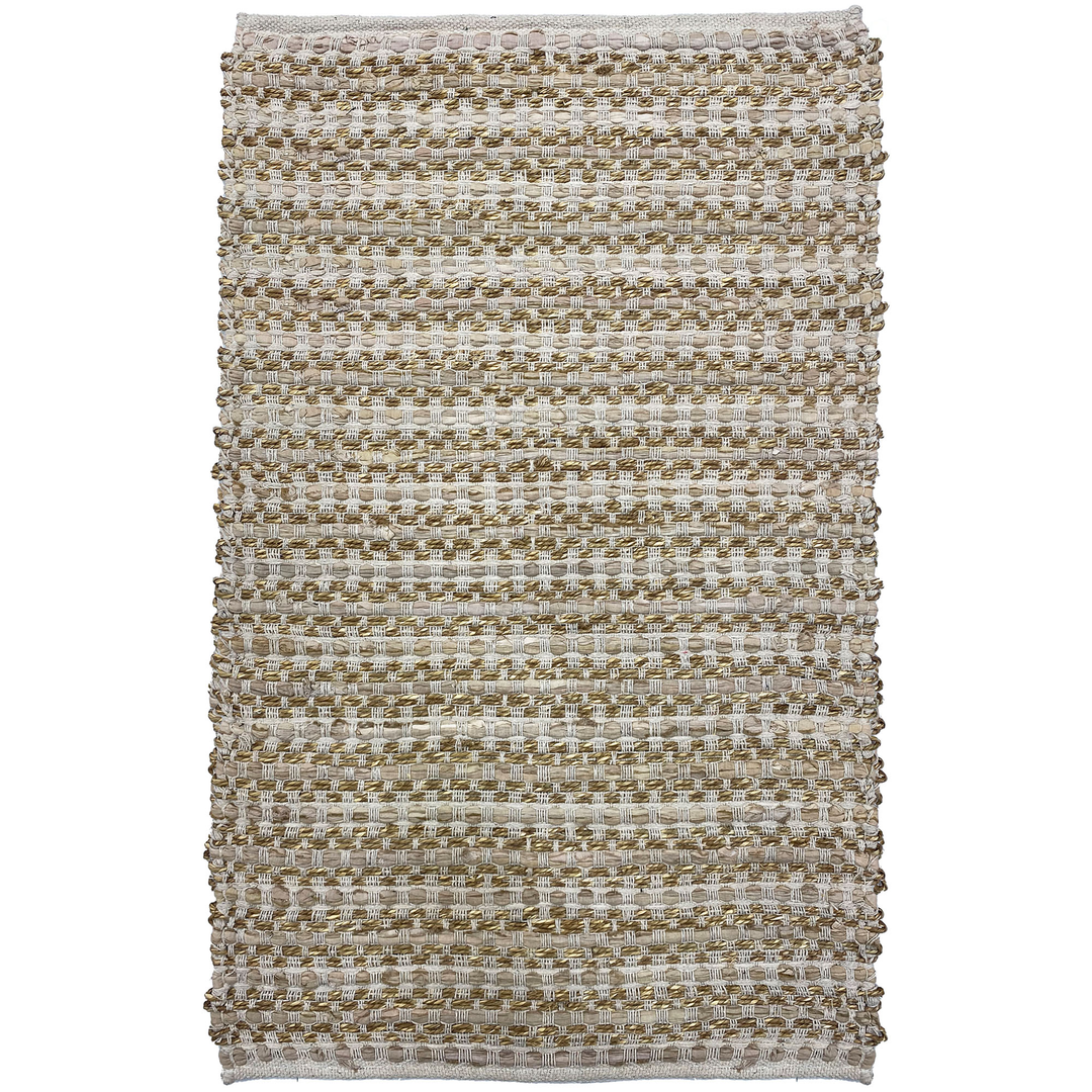 IMATRA Rektangulært bomuldstæppe med brune og beige mønstre 90 x 60 cm