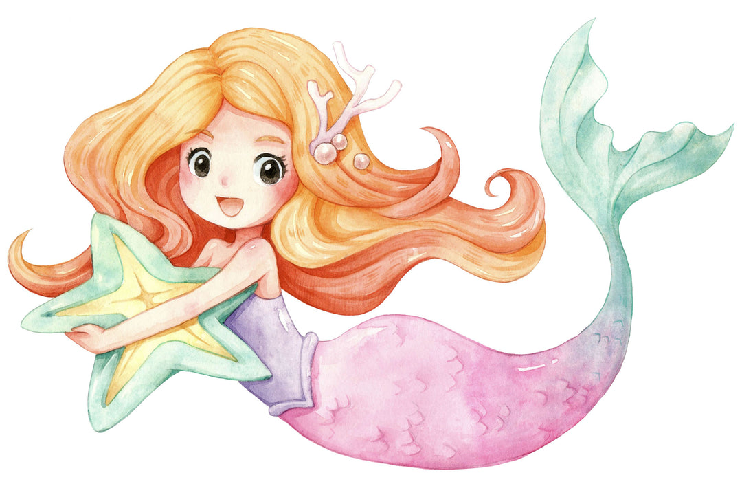 Wave enkeltseng 160x80 med gelænder - Mermaid