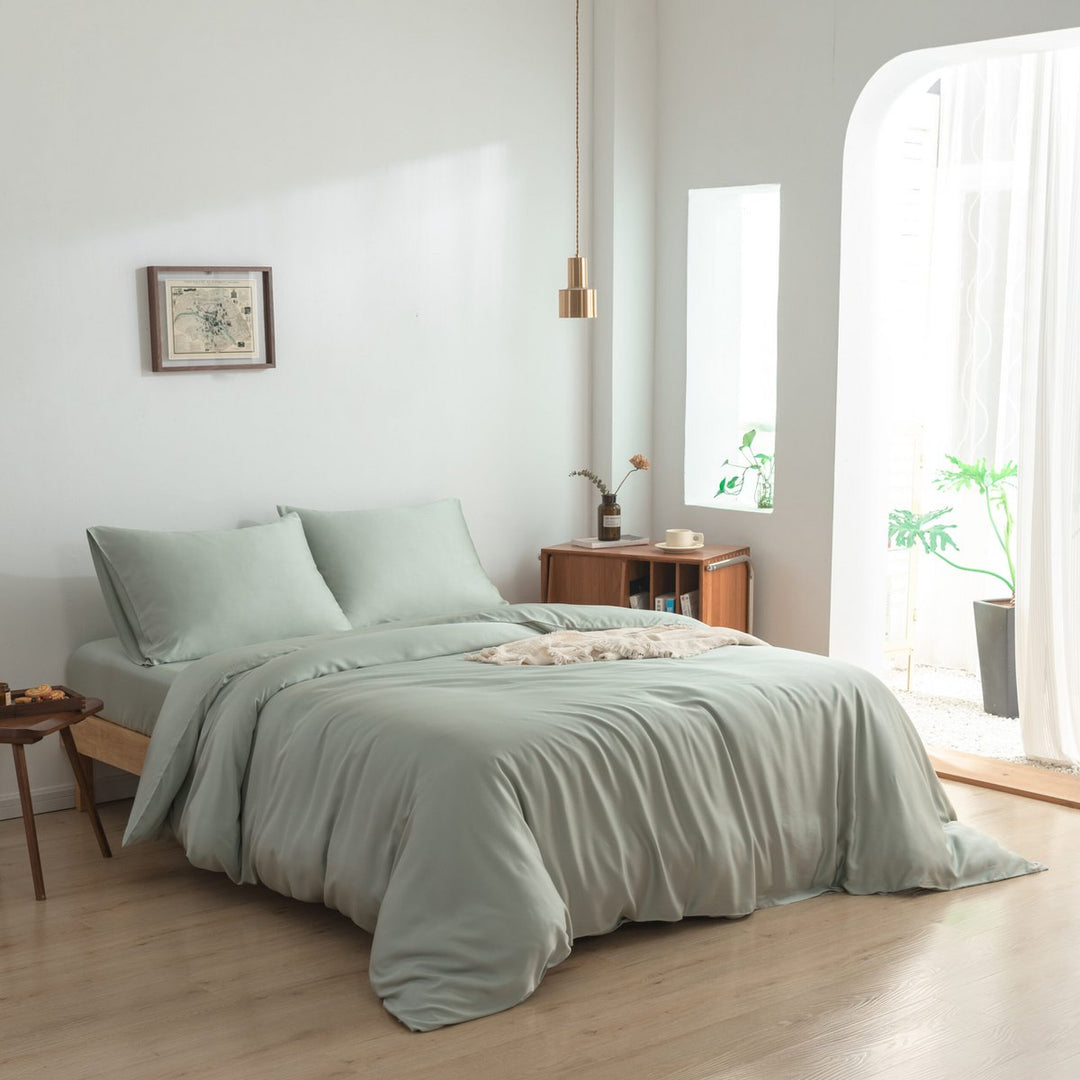 Lysegrøn bambus dynebetræk Premium - 400TC Tanboocel - 100% bambus - Sage Green