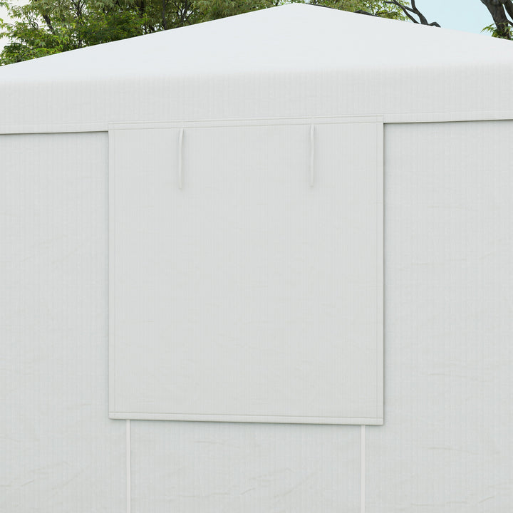 Pavillon udskiftningsbaldakin udskiftningsbaldakin vejrbestandig 360 x 300 x 270 cm hvid