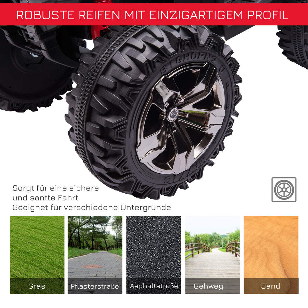 Elektrisk børne quad, 3-8 km/t, 45 min. driftstid, led-forlygter, musikafspiller med usb, til børn 3 til 5 år