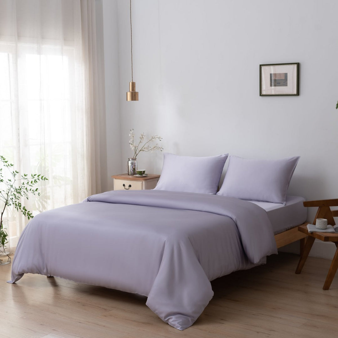 Syren Bambus Sengesæt 1-person - 400TC Tanboocel - Lavender Mist