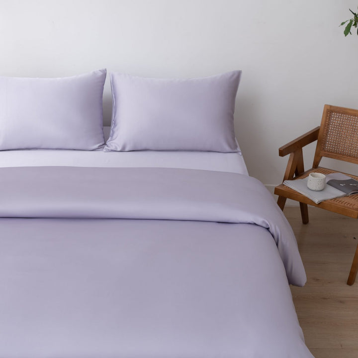 Lilac Bambus Sengesæt 2-personers - 400TC Tanboocel - Lavendel Mist