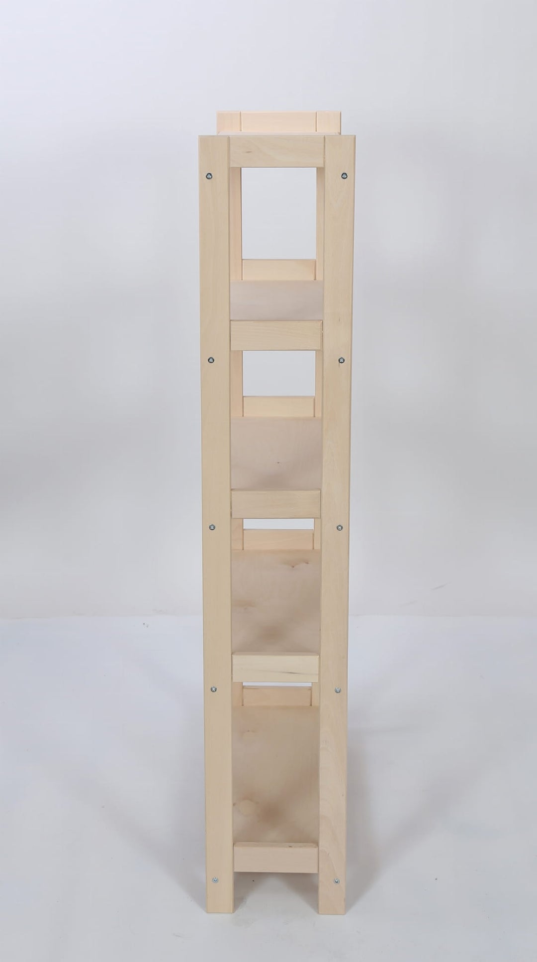 Bogreol i bøgetræ, 5 hylder, 136x80x25 cm