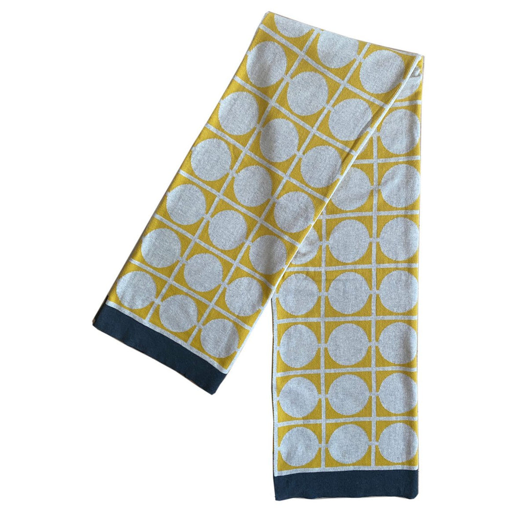 Don Yellow Jacquard slumretæppe – Blødt børstet bomuld