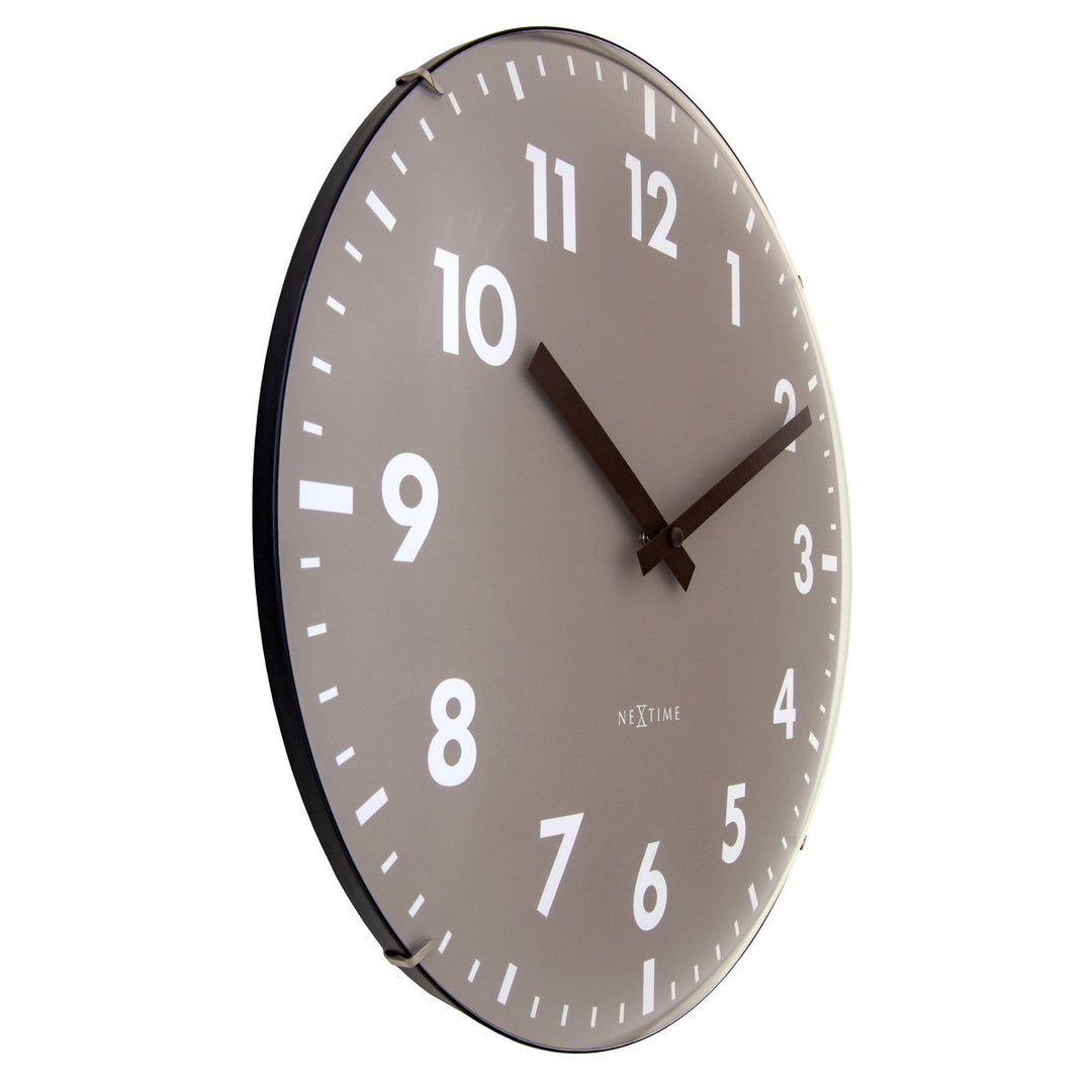 Vægur 35 cm kuplet glaslinse-Silent-Glass-NeXtime 'Duomo'