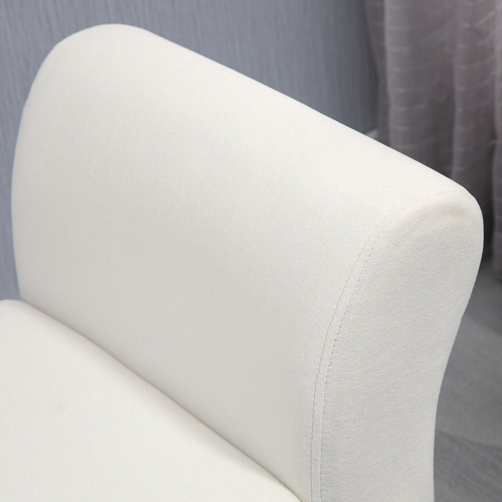 Bænk med opbevaring, 111,5 cm x 41 cm x 65 cm, cremehvid