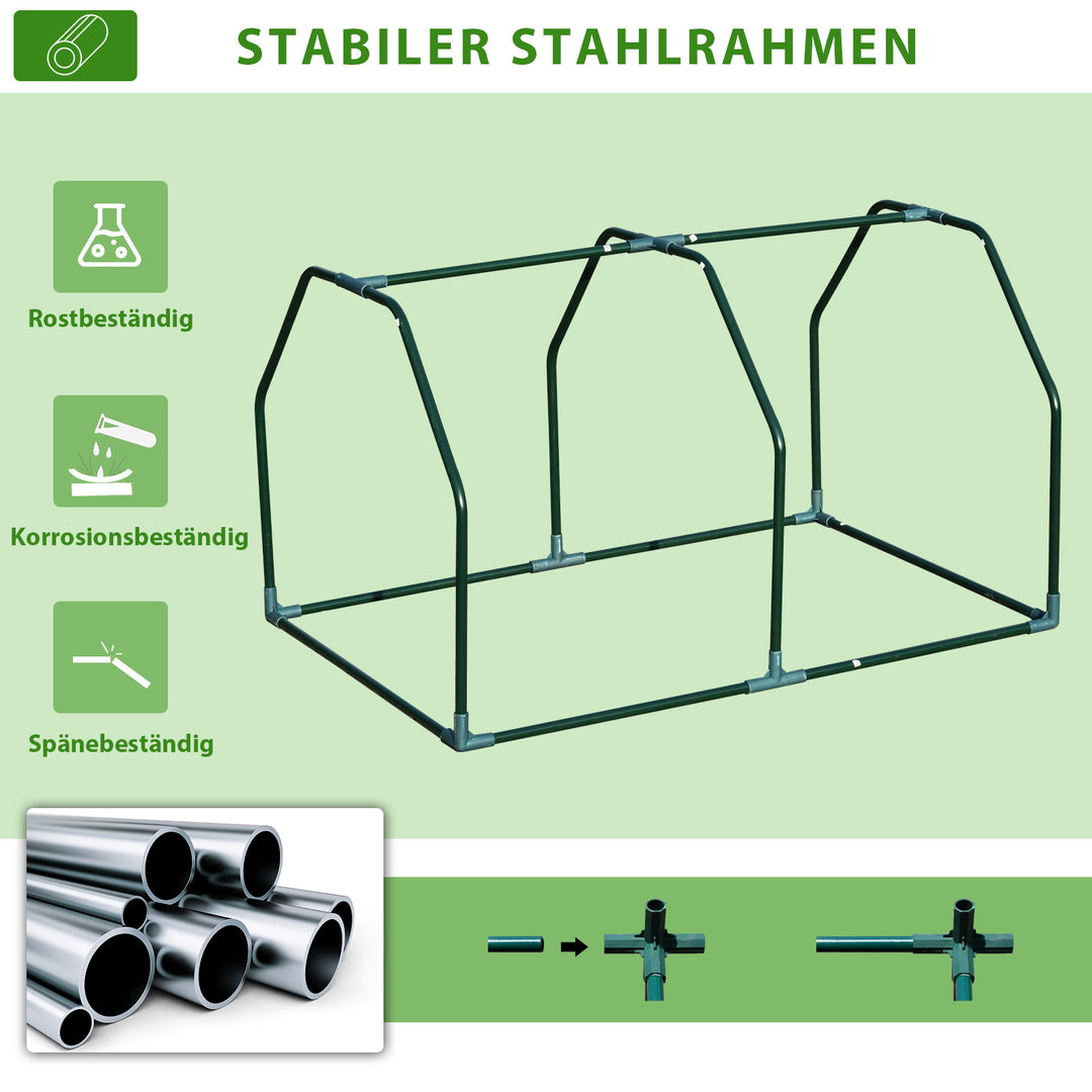 Minidrivhus, vejrbestandigt, let at transportere, 99 cm x 71 cm x 60 cm, polytunnel, grøn