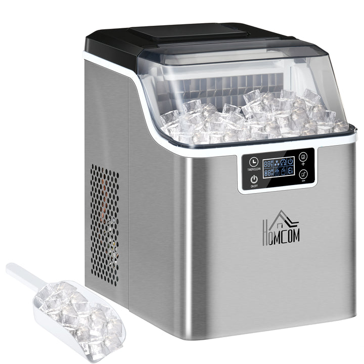 Isterningmaskine isterningdispenser ismaskine 20kg/24t 2,3l isterningmaskine med 3,2l vandtank, sølv