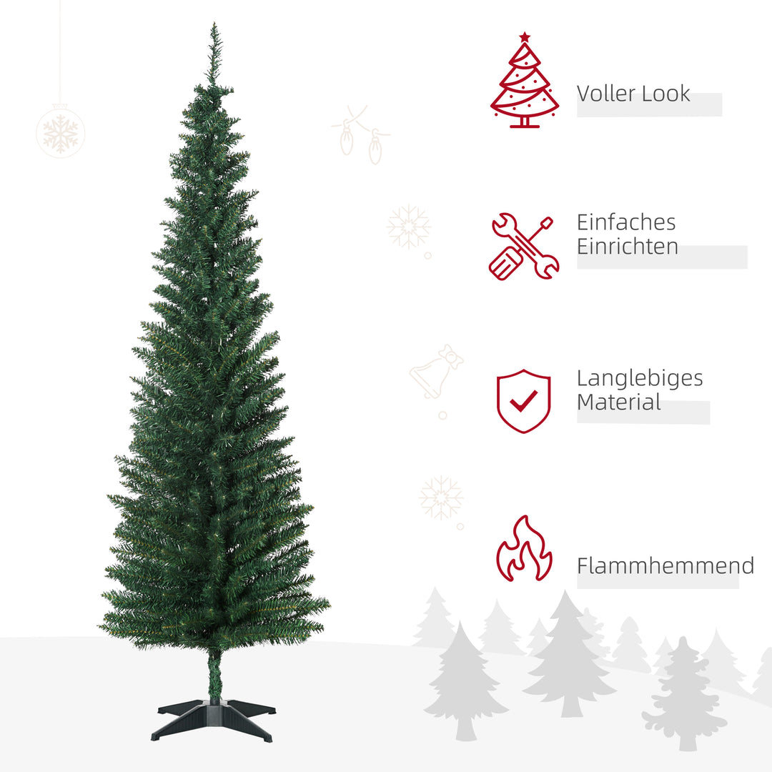 Kunstigt juletræ, inklusive fod, 1,8 m højt, grønt