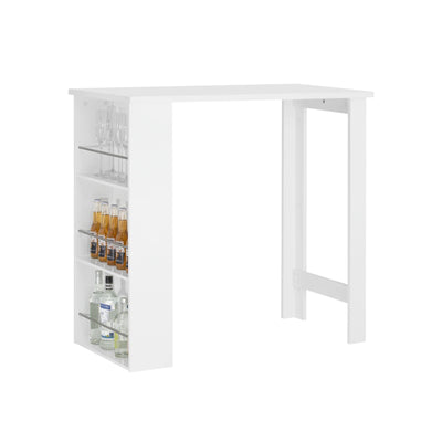 Højt barbord i enkel, moderne stil, 112x106,5x57 cm, hvid