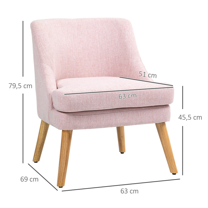 Skandinavisk accentstol, fløjl, 25d skum, hevea træben, beige, 63 x 69 x 79,5 cm