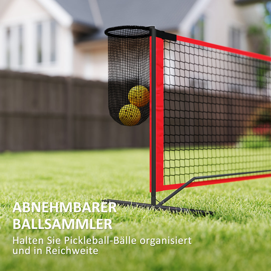 Bærbart sæt med pickleballnet, 6,7 m pickleballsystem med net