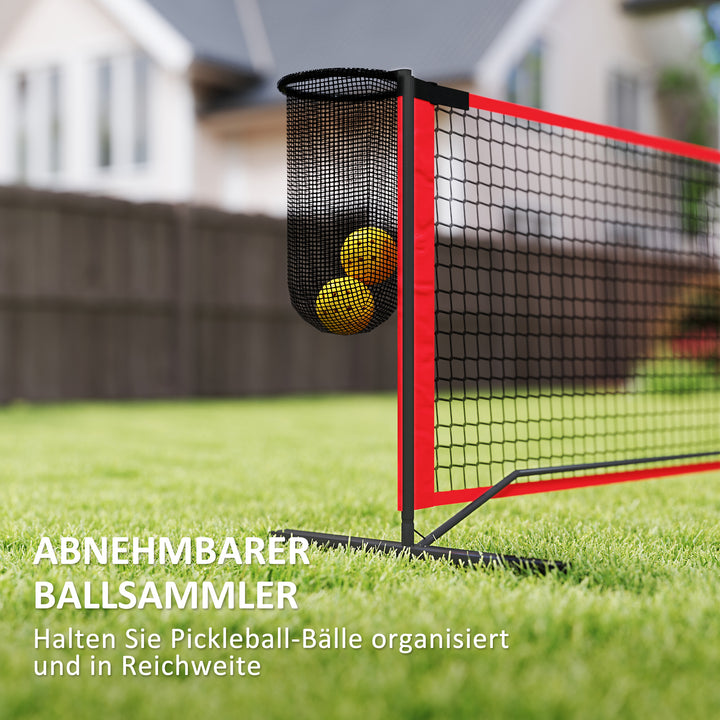 Bærbart sæt med pickleballnet, 6,7 m pickleballsystem med net