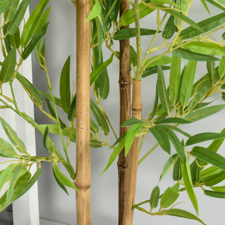 Kunstig bambus, kunstig plante, dekorativ plante med potte, kunstigt træ, trædekoration, 120 cm
